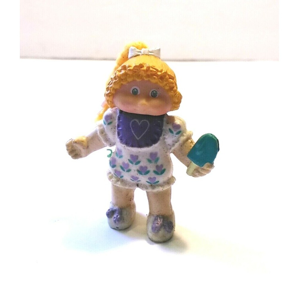 Cabbage Patch Kids Girl Blonde Hair Ice Cream Vintage Figure PVC 3" 1985